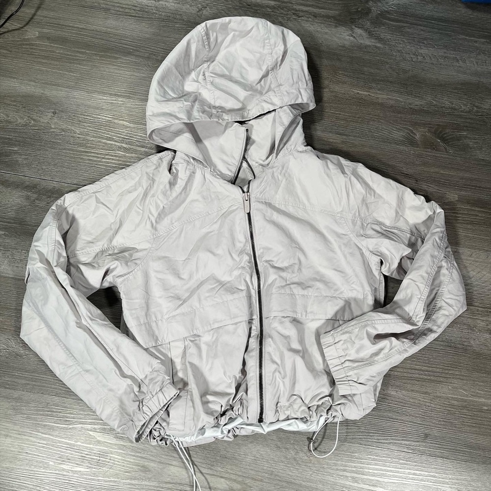lululemon athletica Light Gray Hooded Jacket